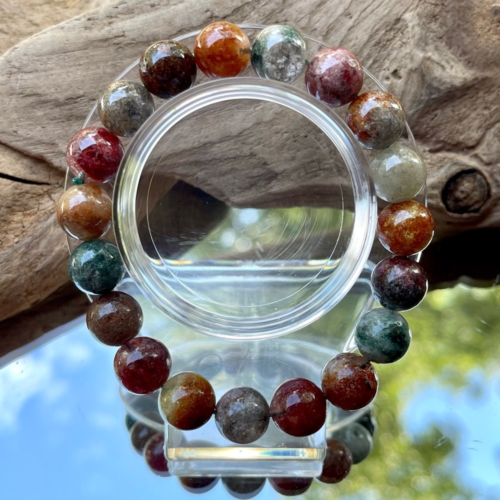 11mm Natural Multicolor Garden Quartz Bracelet